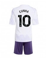 Manchester United Matheus Cunha #10 Vieraspaita Lasten 2025-26 Lyhythihainen (+ shortsit)